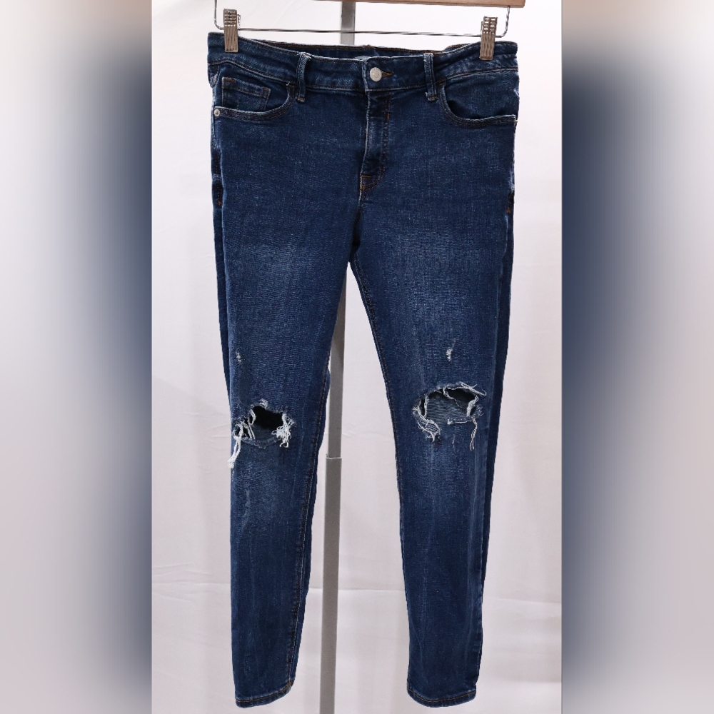 Old Navy | Dark Blue Distressed Skinny Jeans
